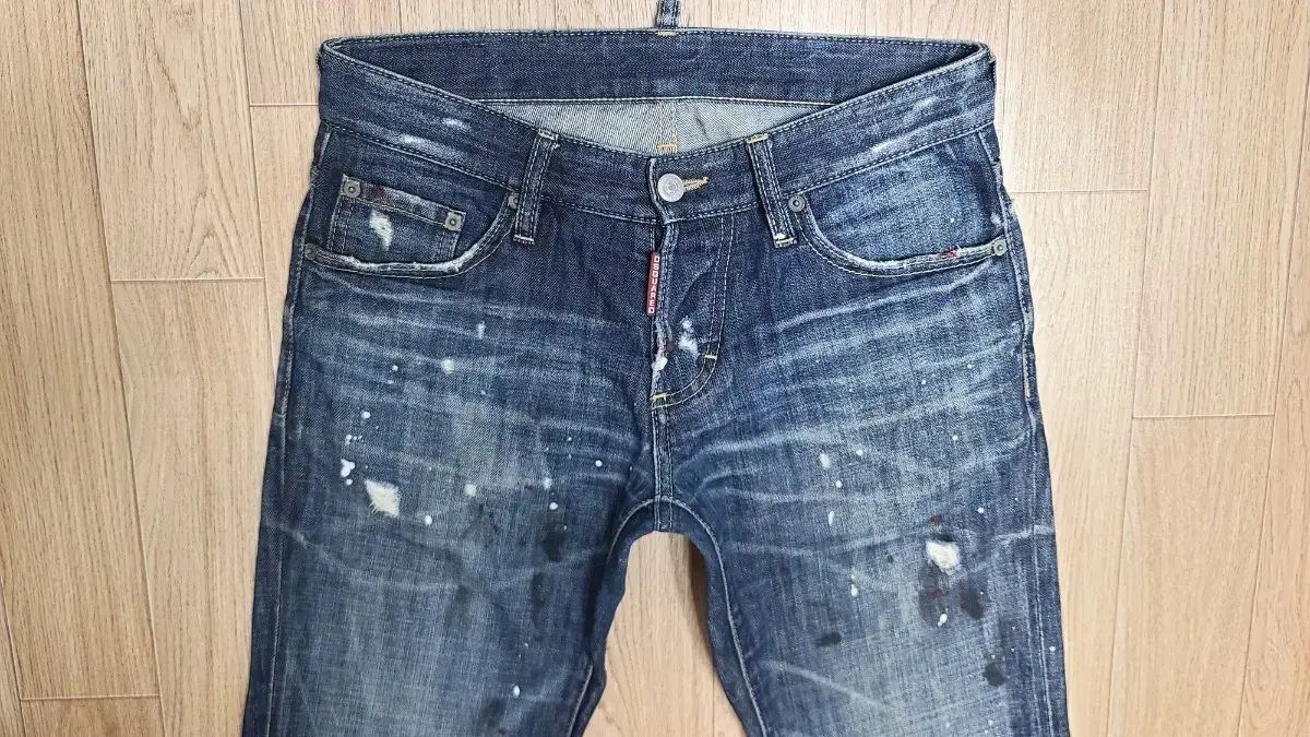 正規品 ディースクエアード2 ダーティーオイル 刺繍ジーン デニム 44