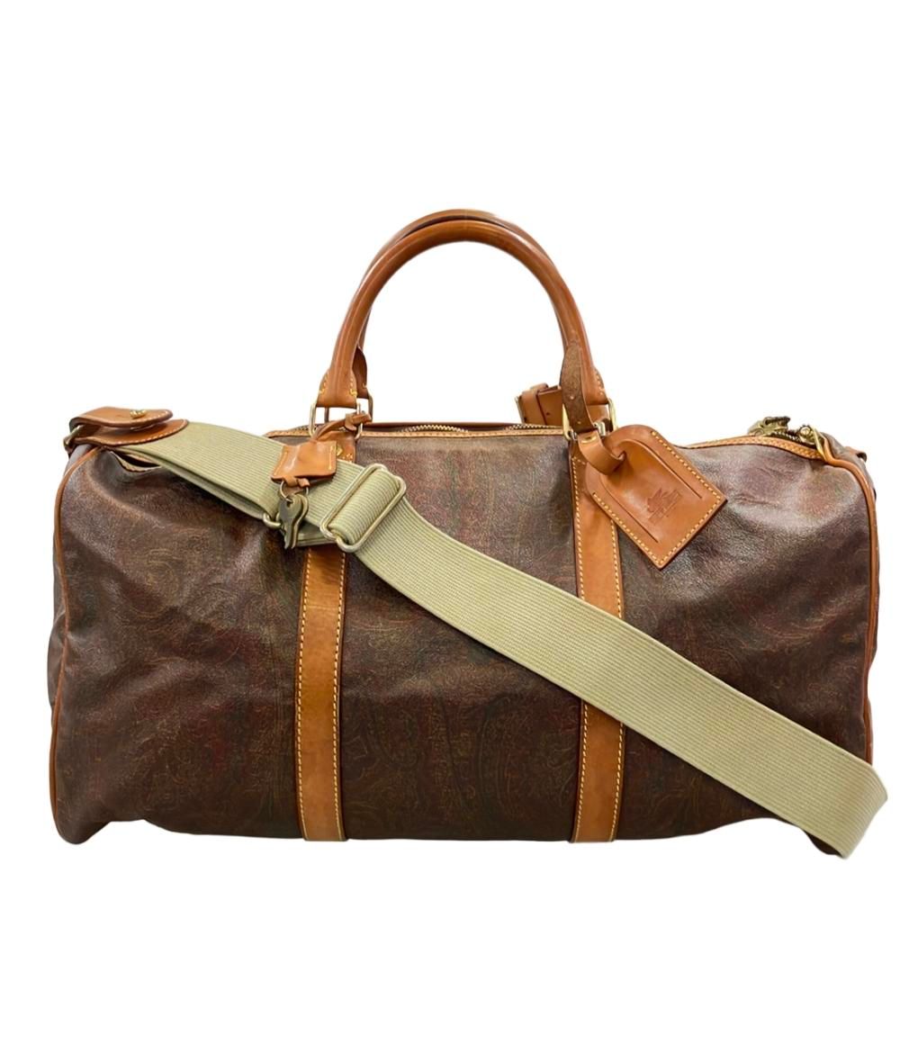 ETRO エトロ レザー ハンドバッグ ショルダーバッグ 2way オレンジ系