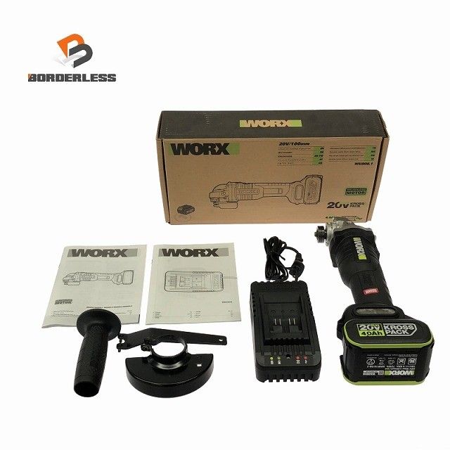 比較的 WORX ワークス 18 V max 20 コードレスディスクグラインダー WU 808 バッテリ 4.0 Ah 充電器付 充電式119614
