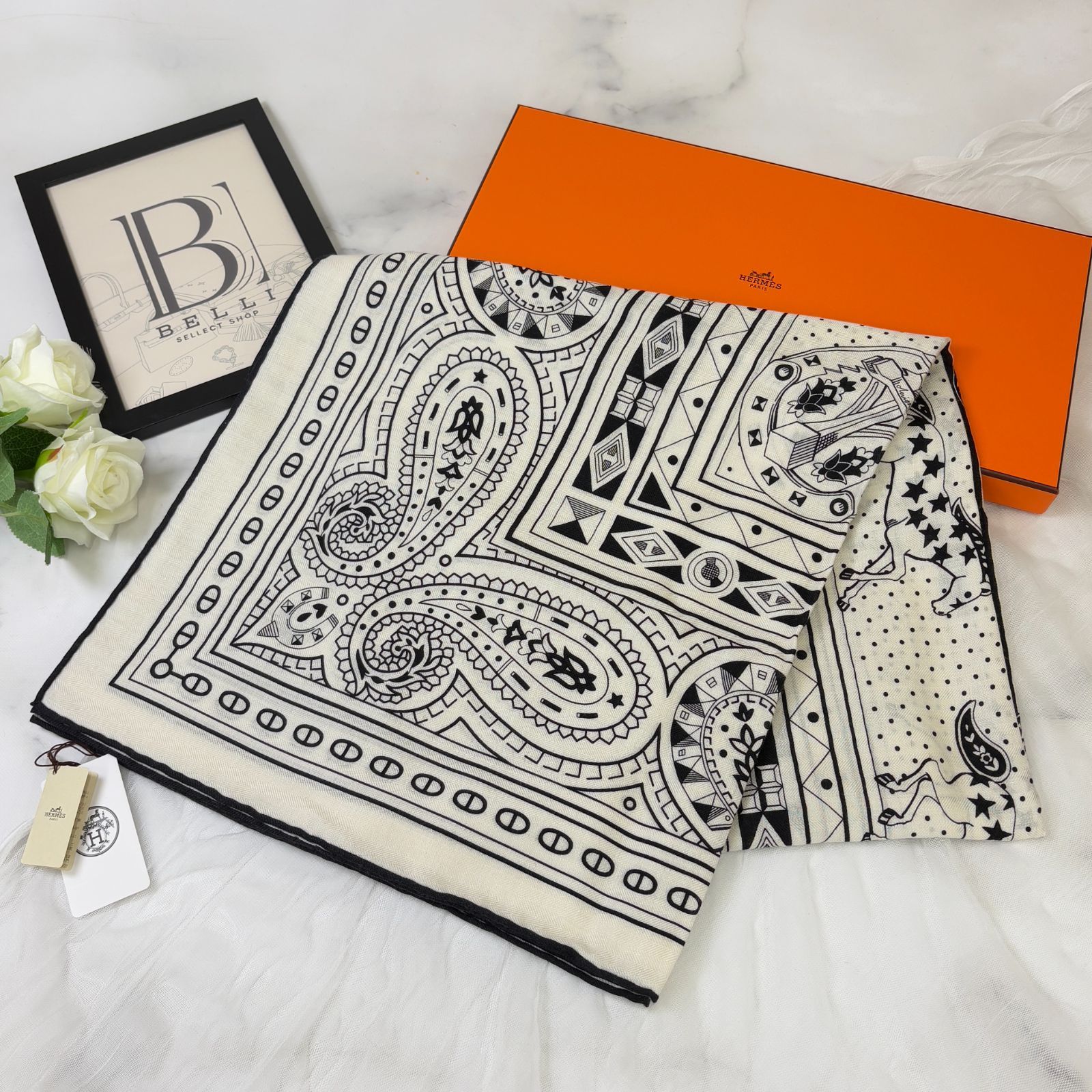 鑑定済み【 新品未使用 】エルメス カレジェアン 140 《 シュヴァル