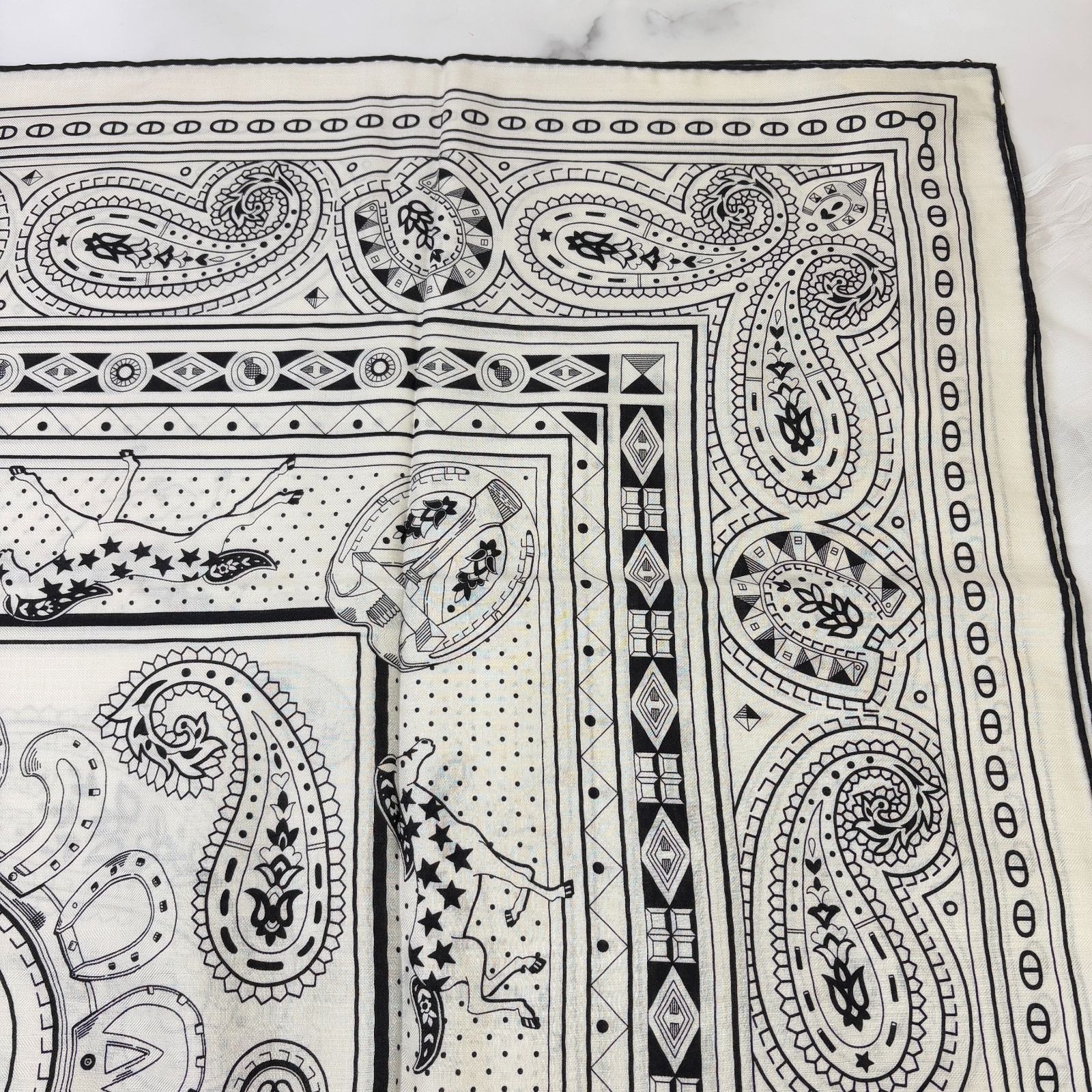 鑑定済み【 新品未使用 】エルメス カレジェアン 140 《 シュヴァル