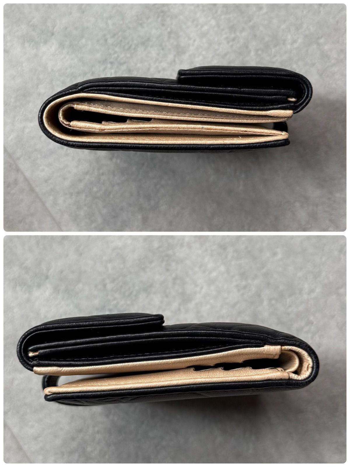 極美品 CHANEL シャネル カメリアココマーク wホック 二つ折り財布