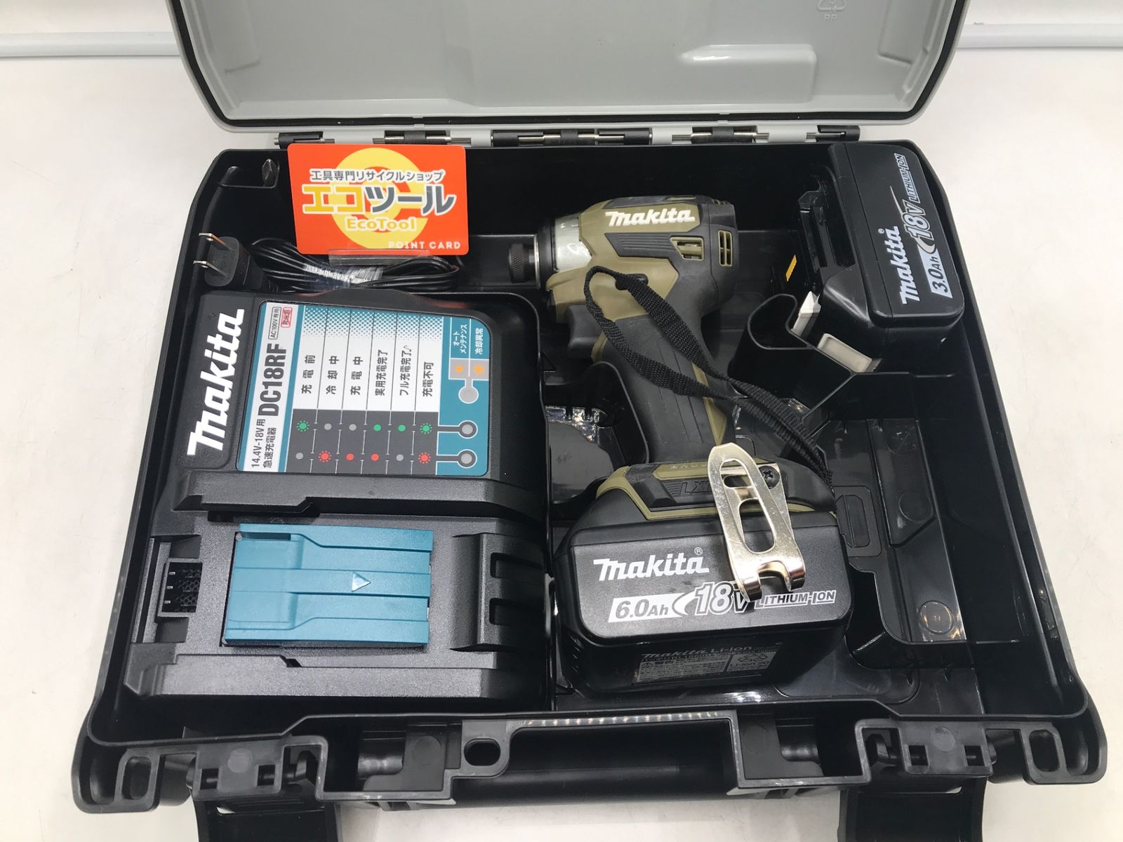 品 Makita|マキタ 18 v充電式インパクトドライバ オリーブ|Olive エコツー M 02