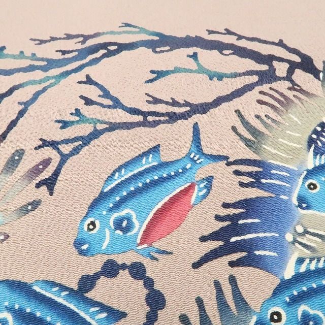  ❁tomihisa❁ 琉球紅型 城間栄順 落款 一心不乱に想いを繋ぎ高みを目指して新たな世界へ 着物 正絹 なごや帯 7330 名古屋帯 帯