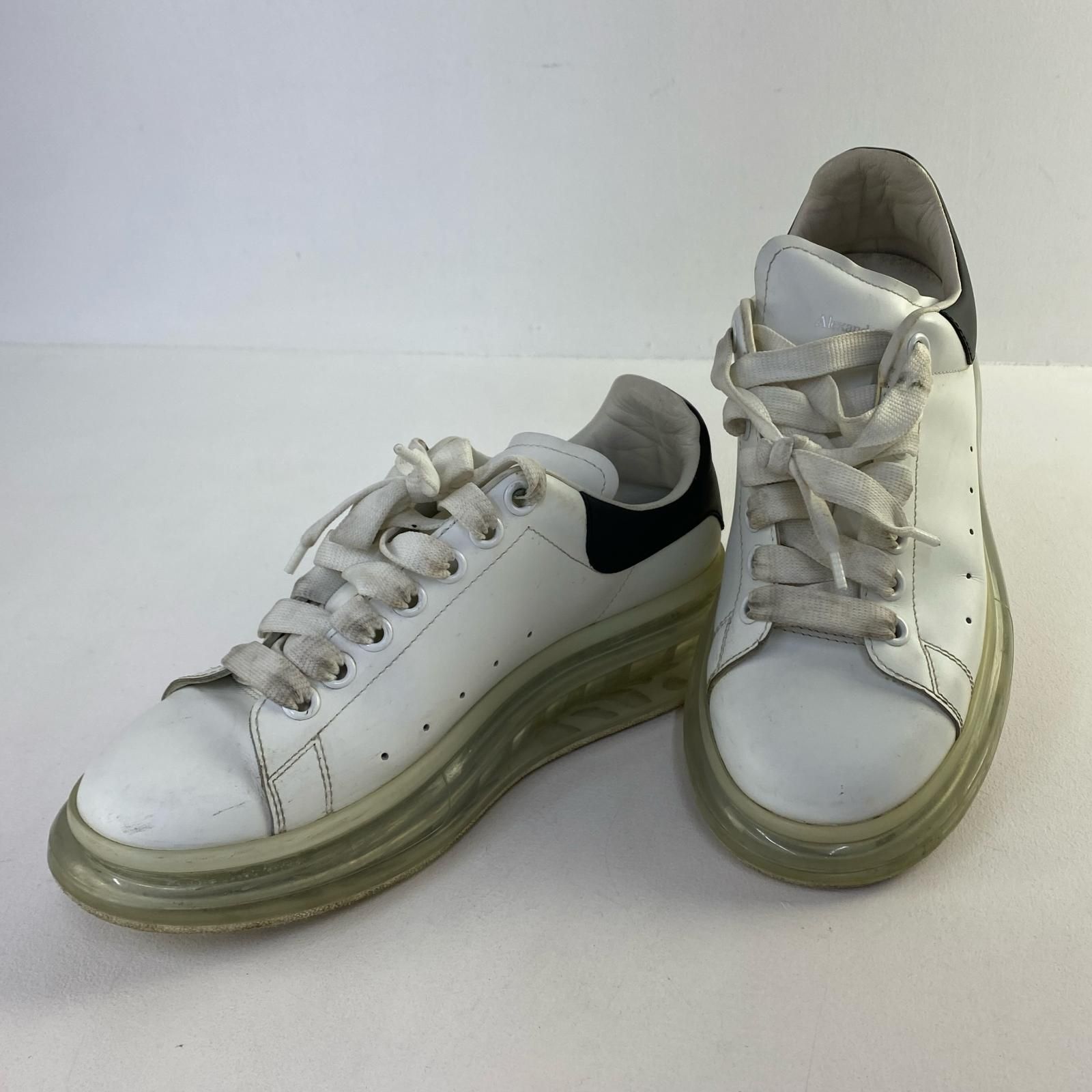 加古川物流 アレクサンダーマックイーン 604232 エアソールレザーローカットスニーカー ホワイト 25 0 cm °° 128