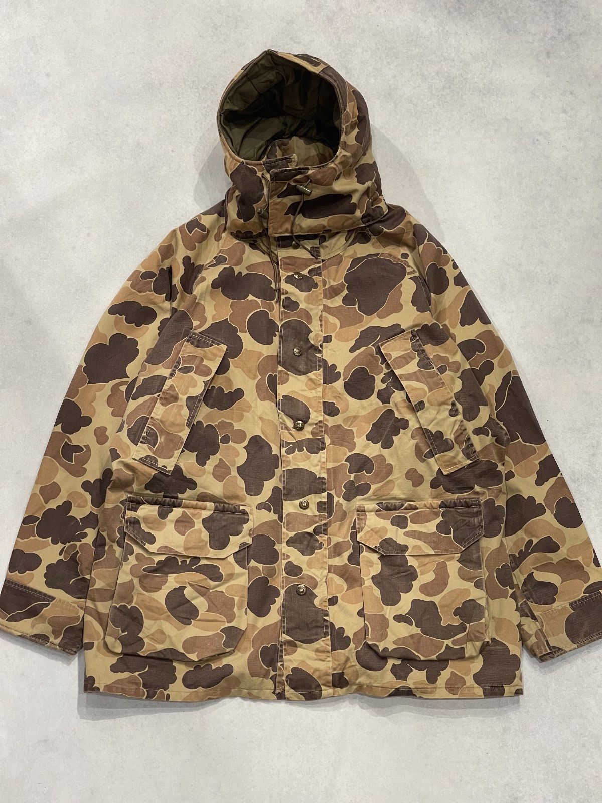 名作 70 s Columbia コロンビア GORE-TEX ゴアテックス ダックハンターカモ柄 ハンティングジャケット マウンテン XL