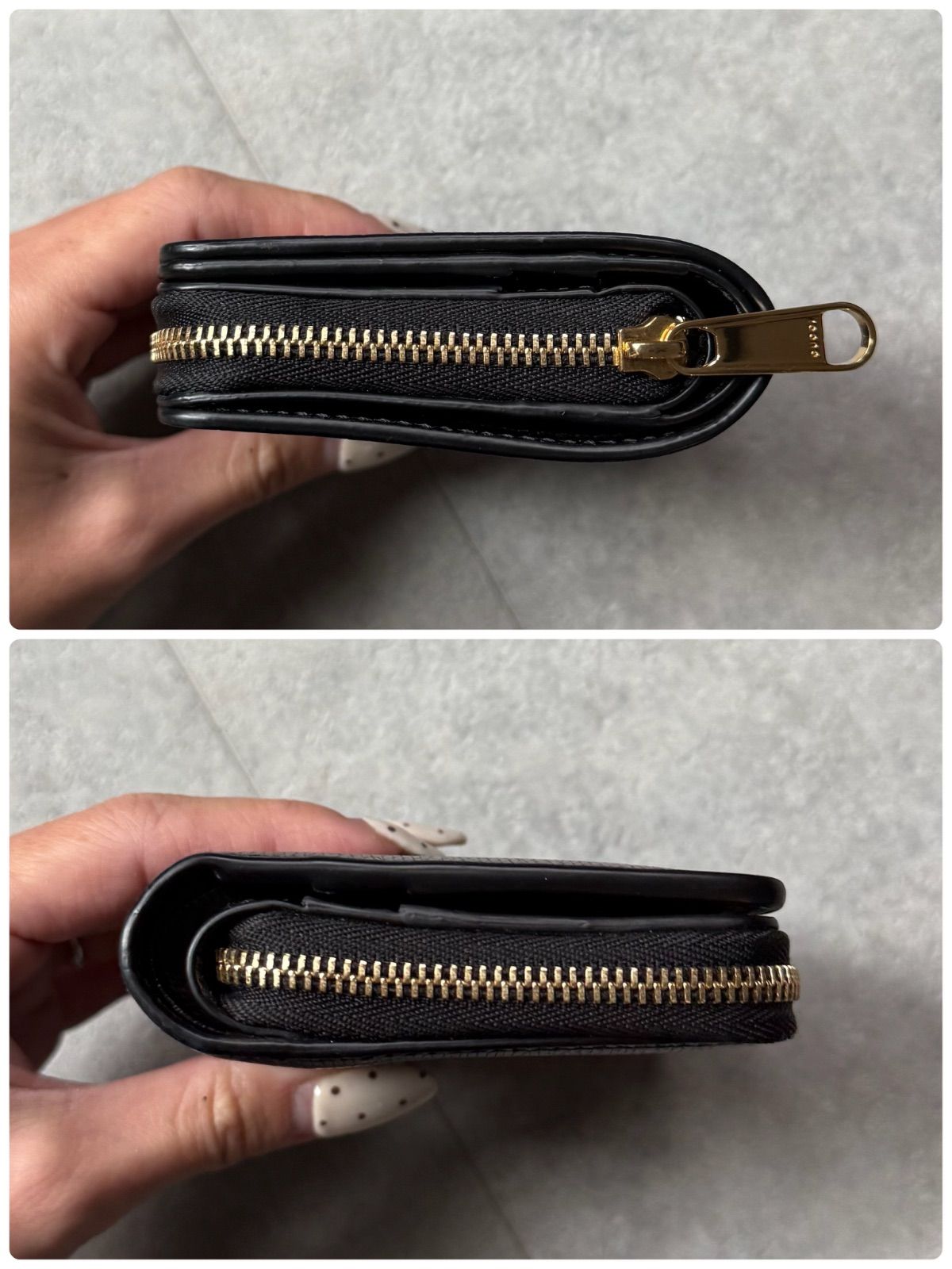 極美品 GUCCI グッチ スクリプト ミニウォレット 二つ折り財布