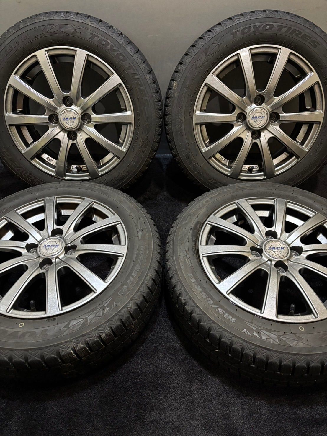 165 65 R 14 TOYO OBSERVE GIZ 2 22年製 ZACK 14インチ 5 J 40 100 4 H スタッドレス 4本 タンク ルーミー パッソ 南2 L