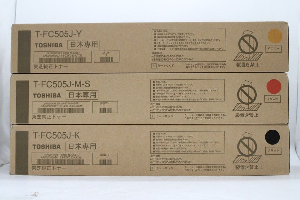 ♥ 東芝 トナー T-FC 505 J 6本 マゼンタ イエロー ブラック TOSHIBA -D-P 25-byebye
