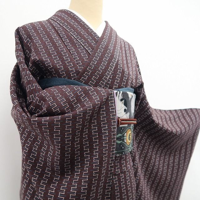  ❁tomihisa❁ 京友禅 北斎模様 着物 正絹 古今の風にその身を包み時は巡りて今にときめく 仕付け糸付 トールサイズ 小紋 7323 小紋 着物