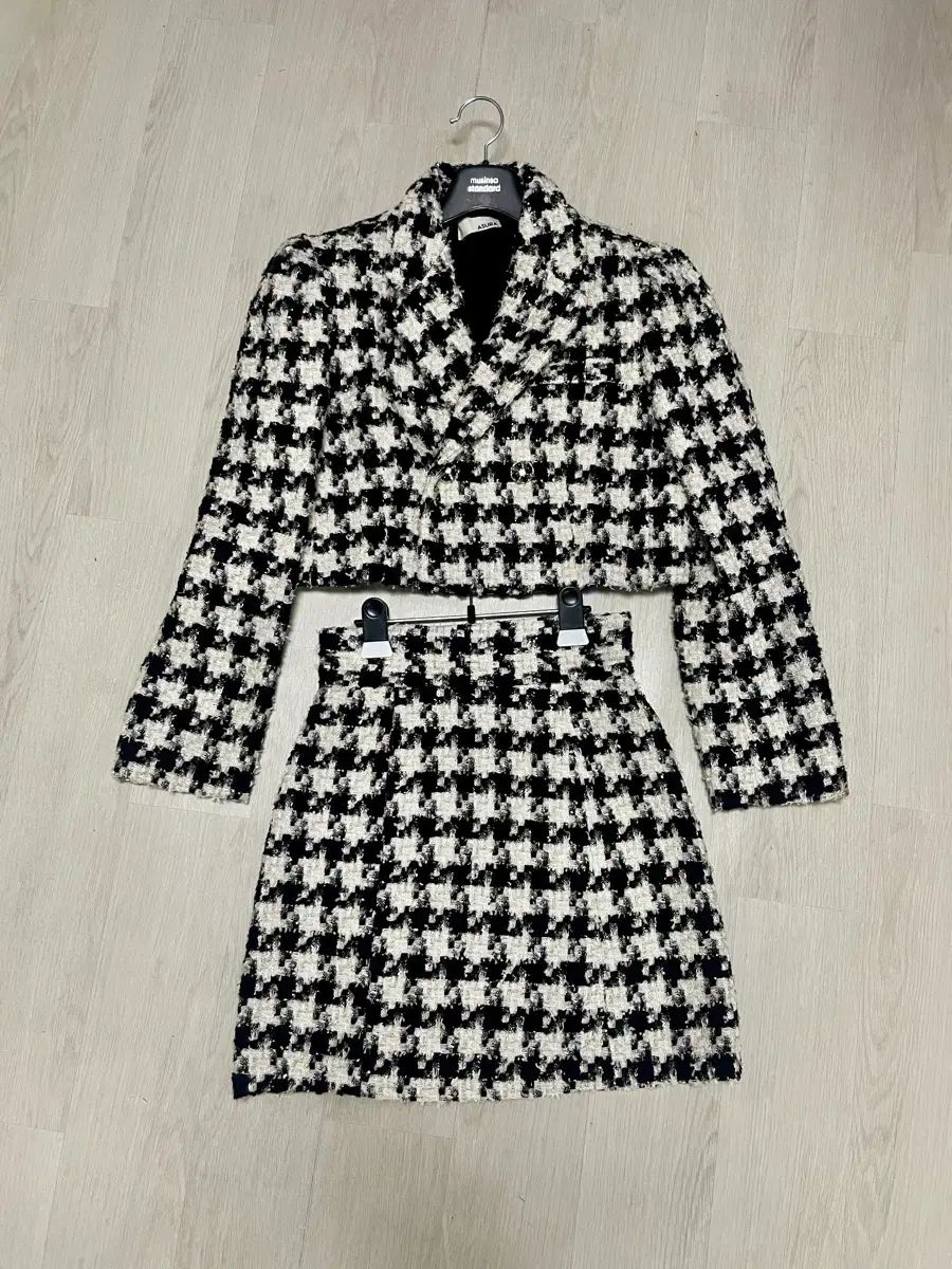 ASURA ハウンドトゥース ツイード セットアップ