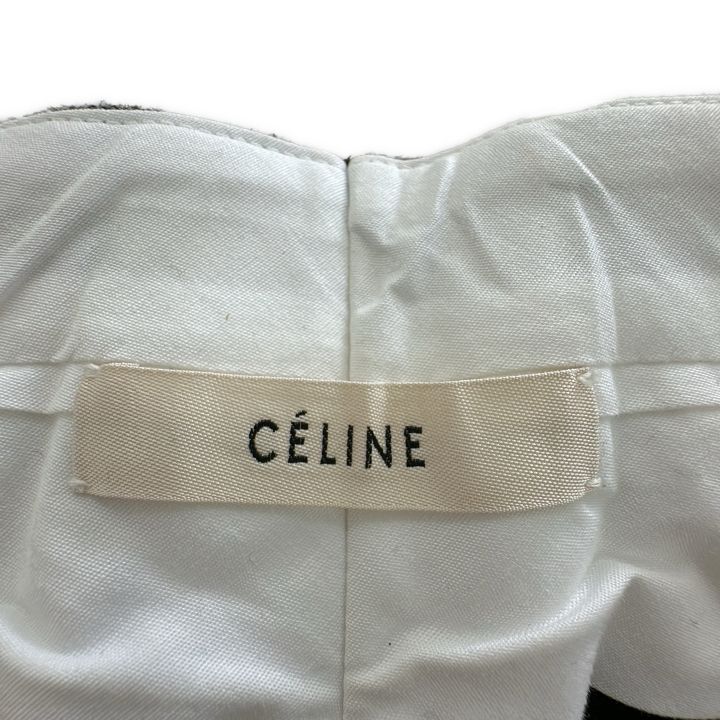  CELINE セリーヌ 2 1 M 96 3103 フィービー期 サイドボタンウールパンツ レディース ブラック 34 その他 パンツ