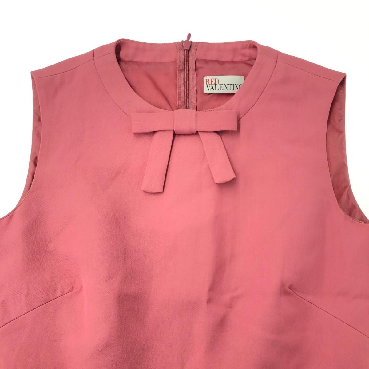 RED VALENTINO ノースリーブ　リボンつきワンピース RED VALENTINO レッドヴァレンティノ ノースリーブワンピース サイズ