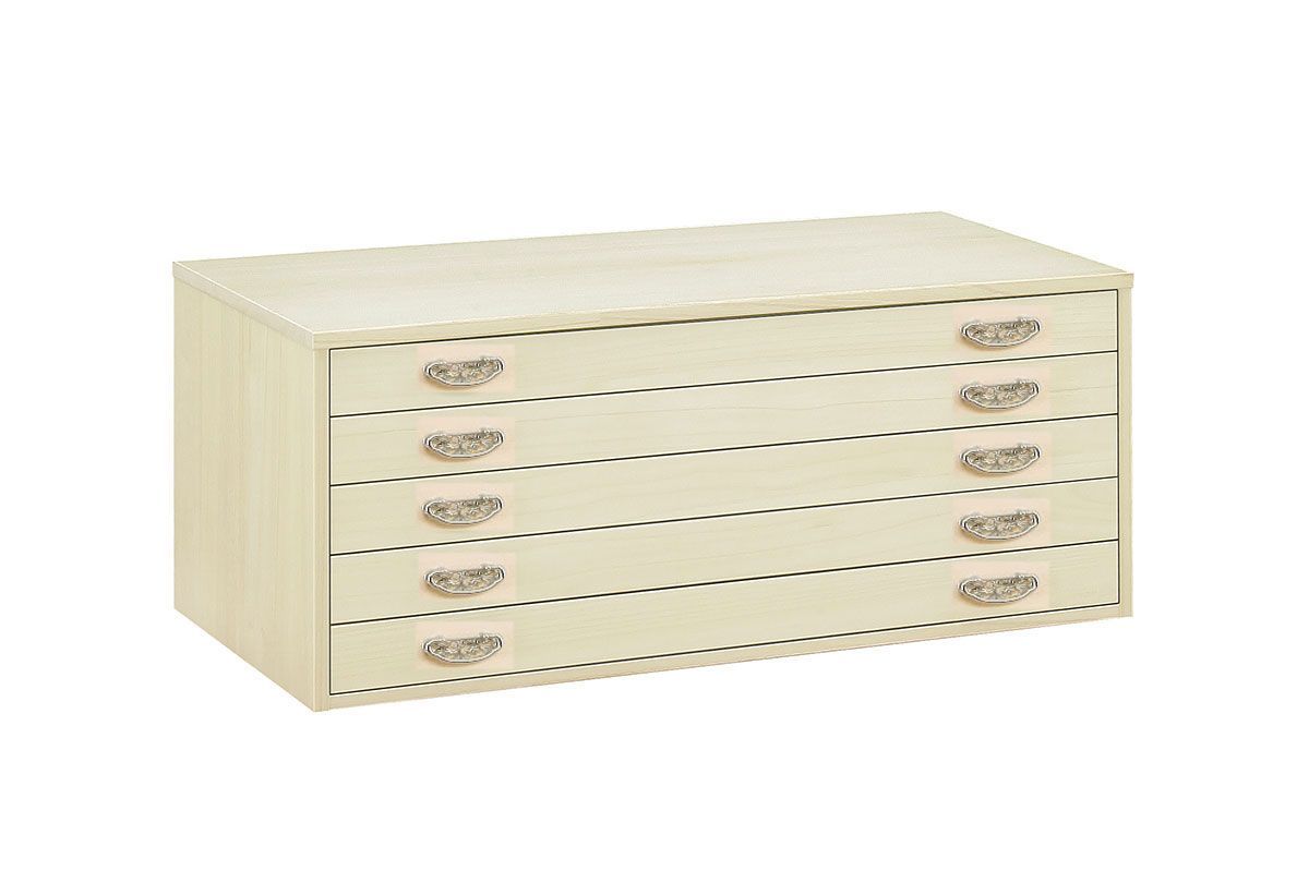 桐たんす 着物収納 桐タンス 桐箪笥 5段 ロウ引き仕上げシルバー取っ手