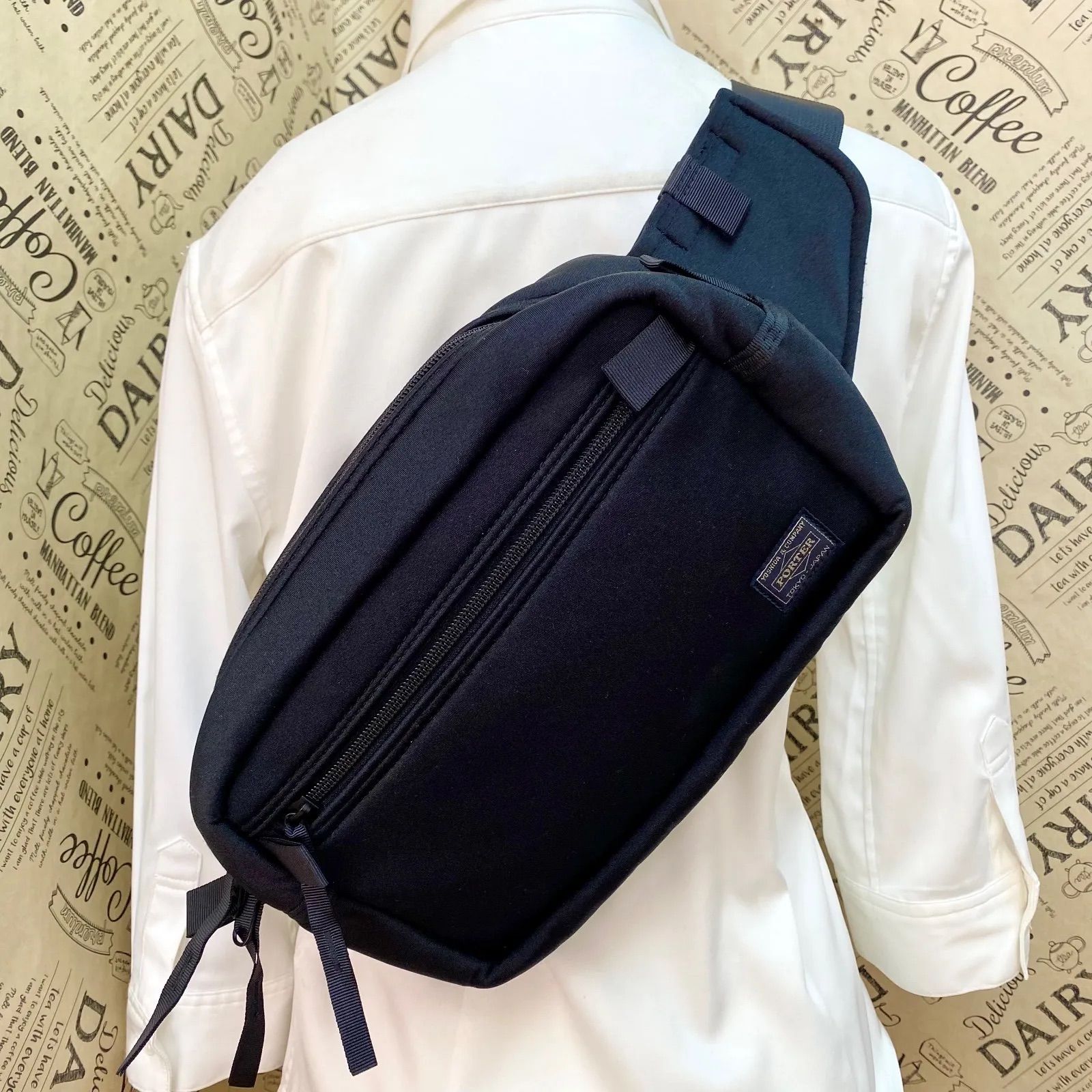 ポーター 吉田カバン FLASH ウエスト バッグ ブラック FY 49