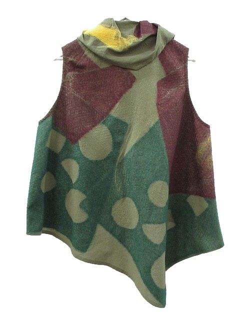 ジウ 慈雨 センソユニコ ニードル ベスト 40 カーキ系 2024AW トップス