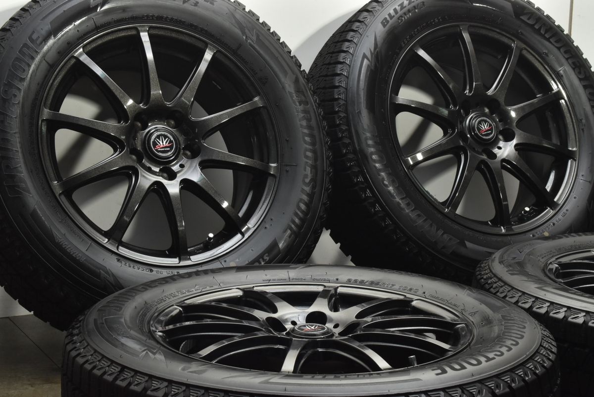 バリ溝品 ロクサーニスポーツ 17 in 7 J 48 PCD 114 3 ブリヂストン ブリザック DM V 225 65 R エクストレイル CX 5 8 スタッドレス