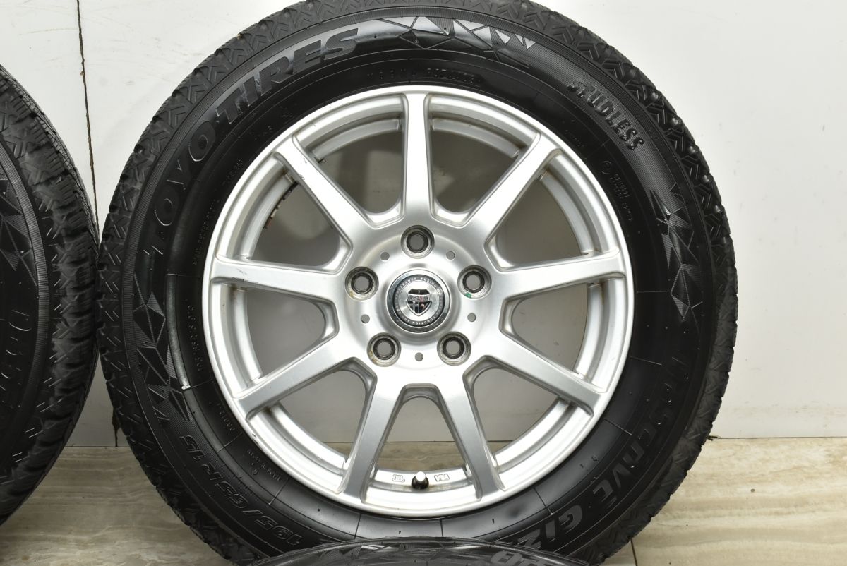  社外 15 in 6 J 53 PCD 114 3 トーヨー オブザーブ ギズ2 195 65 R ノア ヴォクシー ステップワゴン アクセラ スタッドレス 15インチ タイヤ ホイールセット