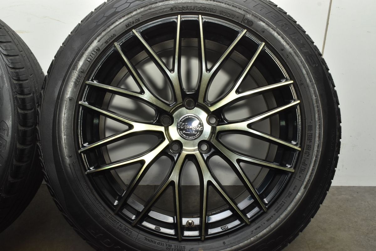  交換用に Warwic 18 in 8 J 38 PCD 114 3 ダンロップ グラントレック PT 235 55 R NX RAV 4 ハリアー エクストレイル フォレスター 18インチ タイヤ ホイールセット