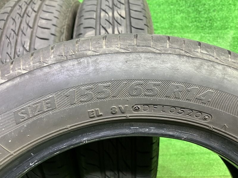 サマー ブリヂストン ネクストリー 155 65 R 14 4ミリ 2本2020年 2本2021年 LEDヘッドライト 14インチ 