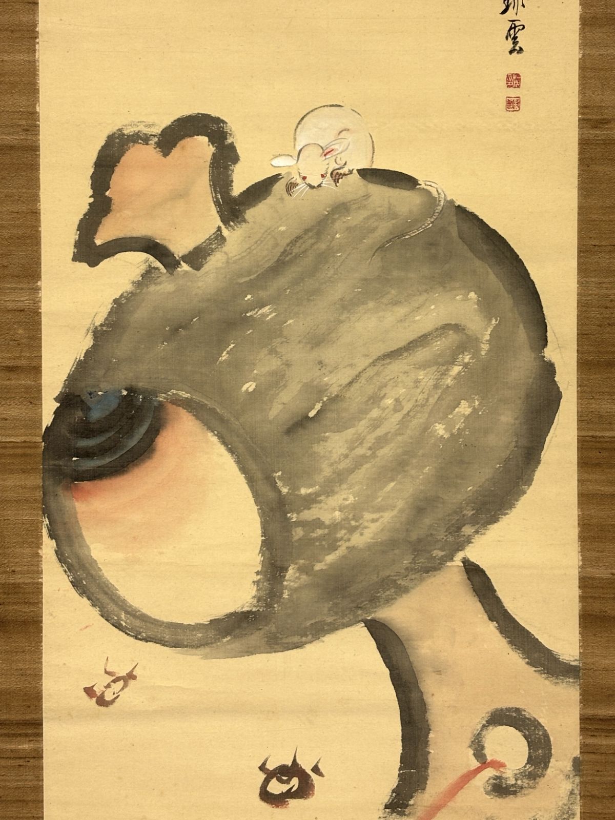 掛軸 M.25 琢雲 鼠の図 落款印あり ＃茶掛＃古美術 #骨董品 #まとめて