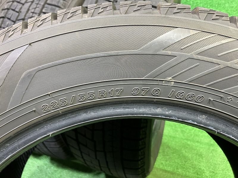  スタッドレス ヨコハマ アイスガードIG 60 225 55 R 17 4本 7ミリ 17インチ スタッドレス