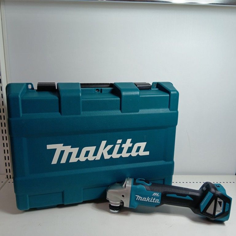 MAKITA マキタ グラインダー ブルー S 充電器 充電池 ケース付 コードレス式 100 mm 18 v