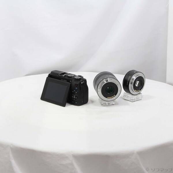 〔 品〕 EOS M 3 ダブルレンズキット BK 2420万画素 SDXC ブラック 269 ミラーレス一眼 デジタルカメラ