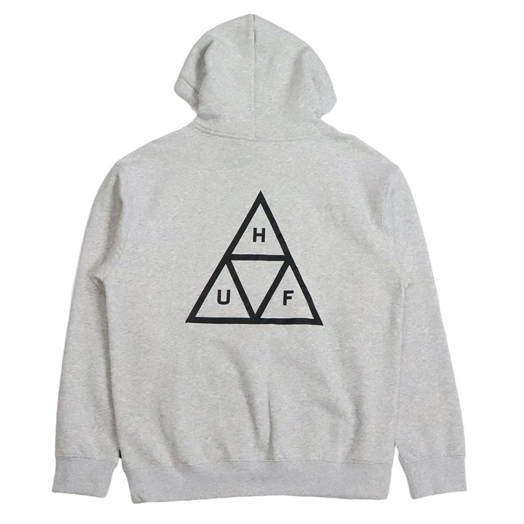 ハフ パーカー メンズ TT P O HOODIE トリプルトライアングルロゴ スケーター ヘビースウェット トップス 長袖 秋 冬 ヘザーグレー 灰色 M PF 00572 並行 HratherGrey