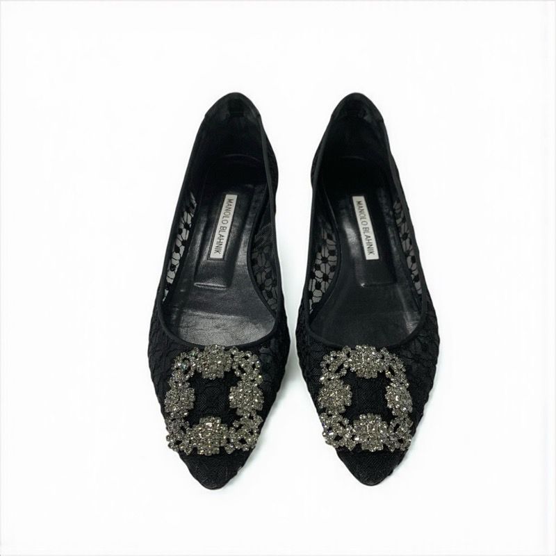 マノロブラニク MANOLO BLAHNIK ハンギシ フラットシューズ 靴