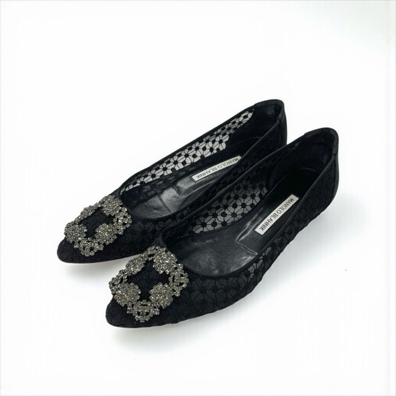 マノロブラニク MANOLO BLAHNIK ハンギシ フラットシューズ 靴