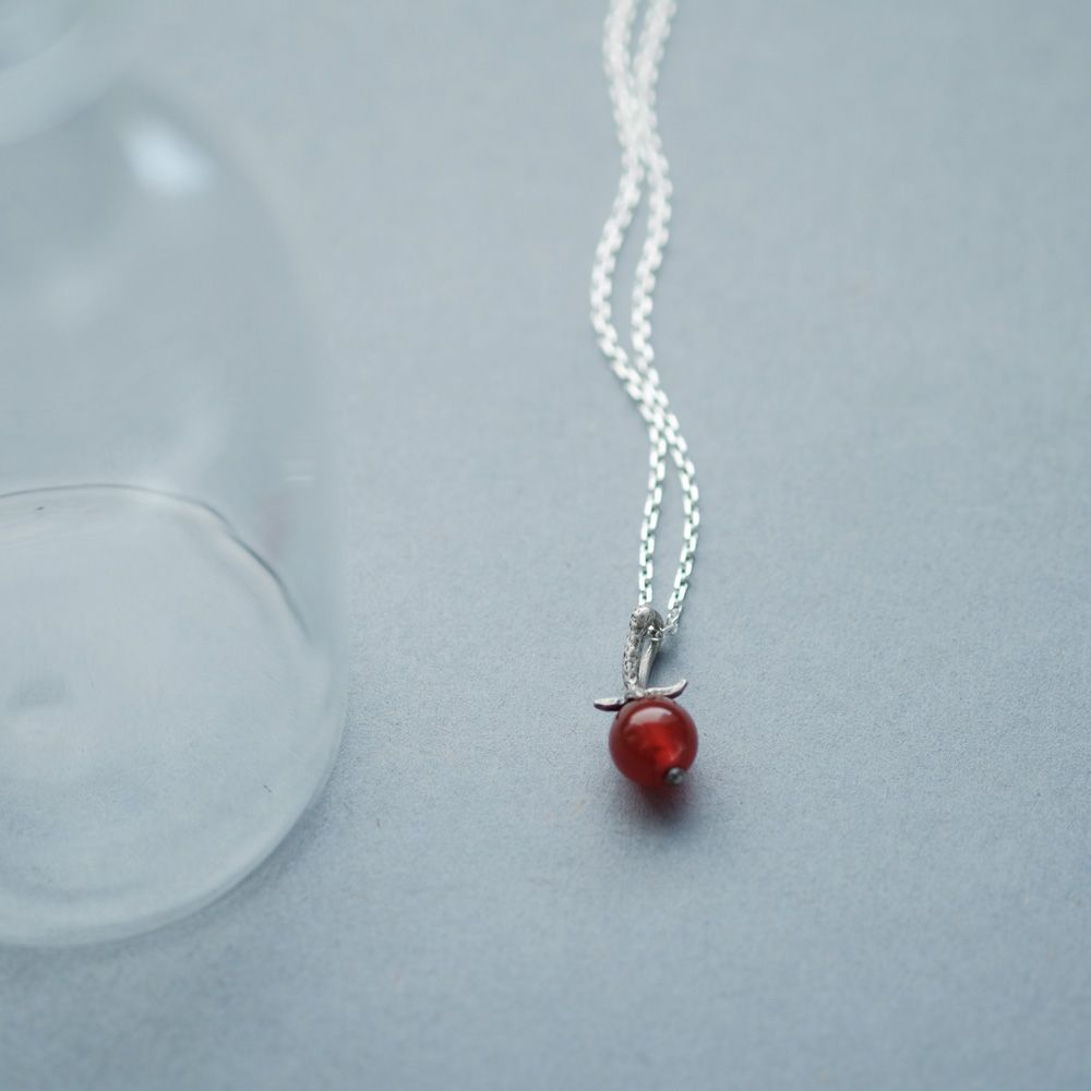 ミニ トマト カーネリアン ネックレス シルバー925 - メルカリ
