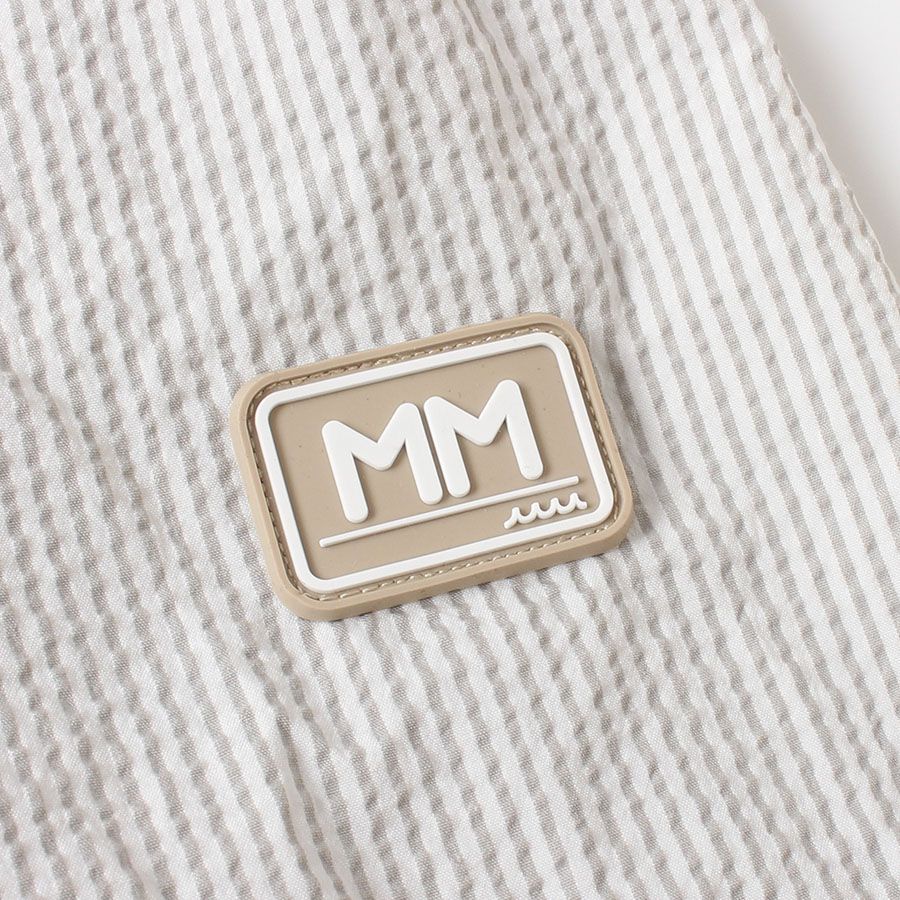 WK 25692 MUTA MARINE ムータマリン ジップパーカー フーディージャンパー ポーチ付き 5 ストライプ柄 グレー×ホワイト MMMK-443045 ジャケット メンズウェア ゴルフ