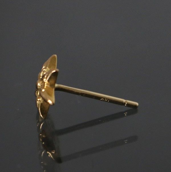 CHROME HEARTS クロムハーツ 22 K 6 Pスター スタッド ピアス メンズ ゴールド 101373