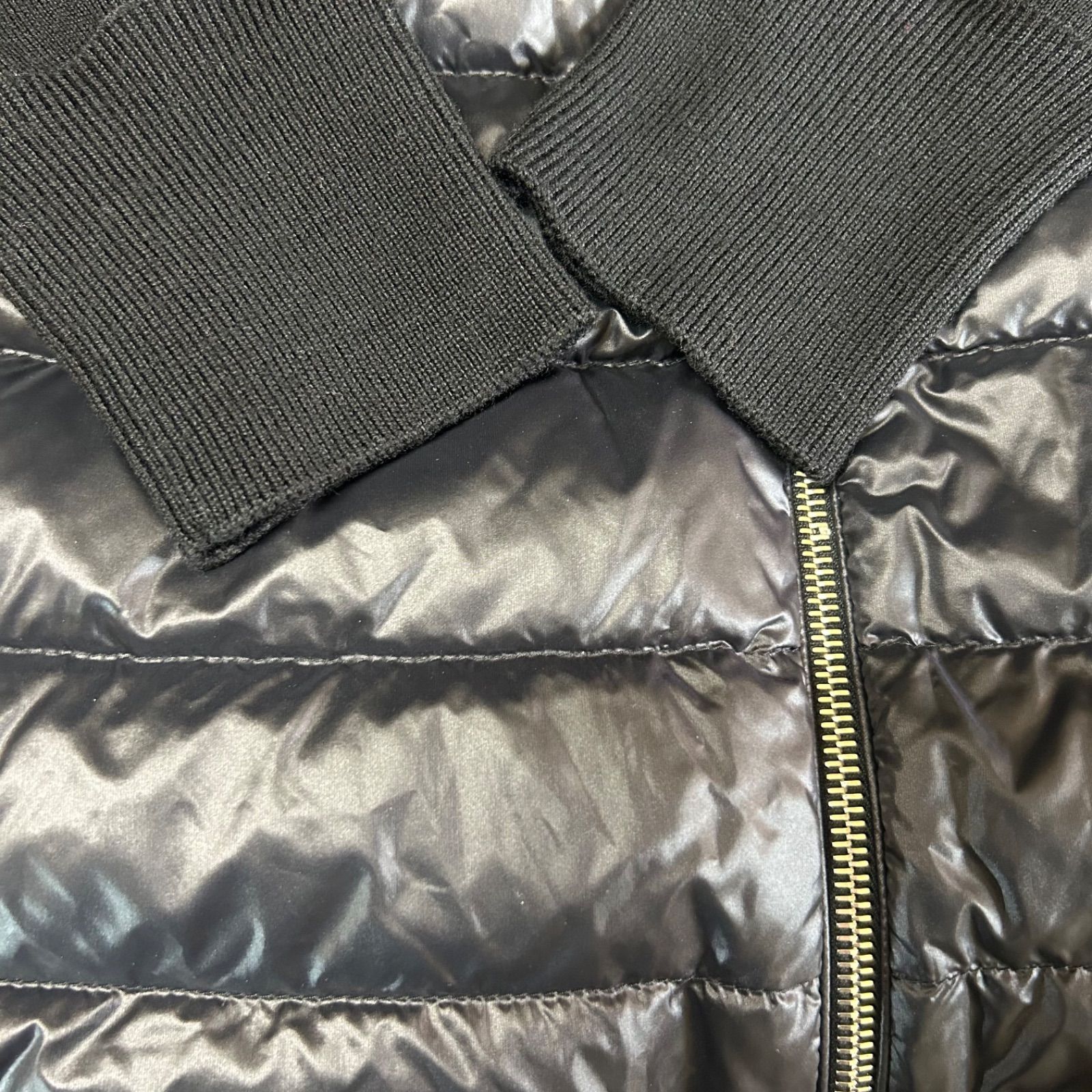 極美品】 MONCLER モンクレール ハイブリッドダウンニットジャケット黒