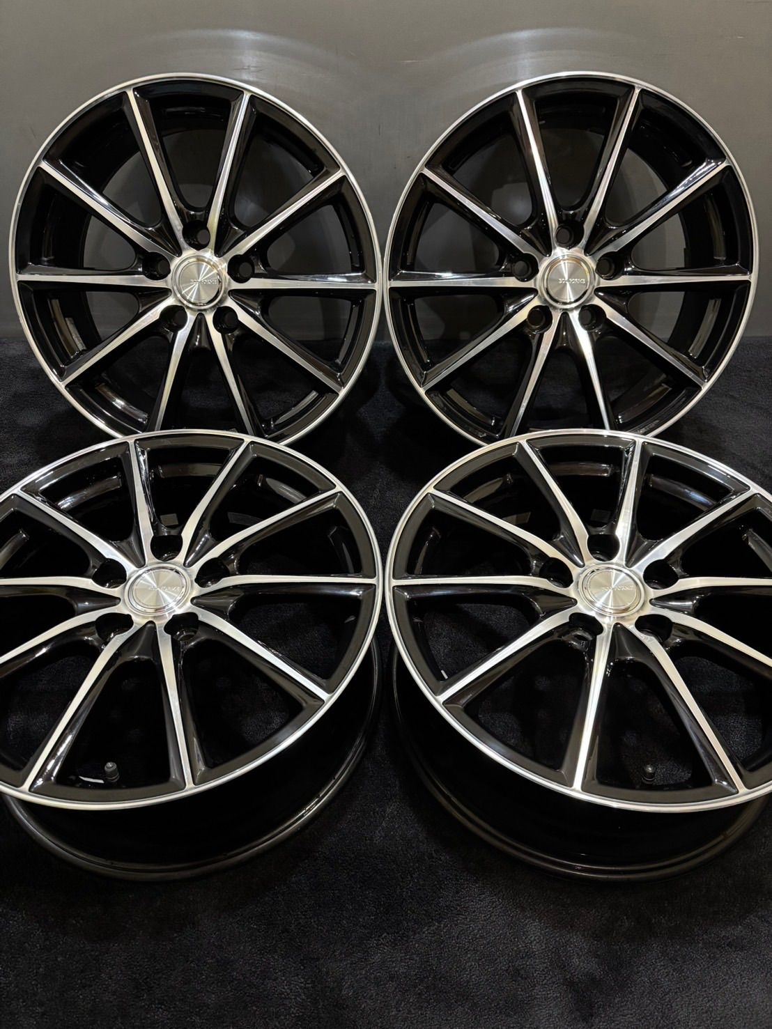 ECO FORME 17インチ 7 J 45 114 3 5 H アルミホイール 4本 クラウン ブラポリ 平座ナット 1 L 12