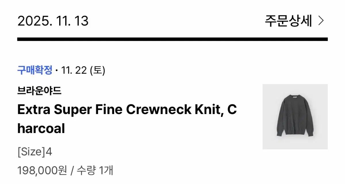 BROWNYARD EXTRA パイナップル ウール クルーネック ニット チャコール