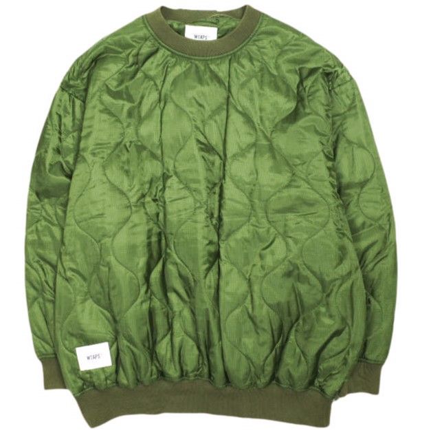 WTAPS ダブルタップス 19 AW WLS JACKET NYLON RIPSTOP ナイロンリップストップ キルティングプルオーバージャケット 192 TQDT JKM 04 4 XL OLIVE DRAB アウター g 24323