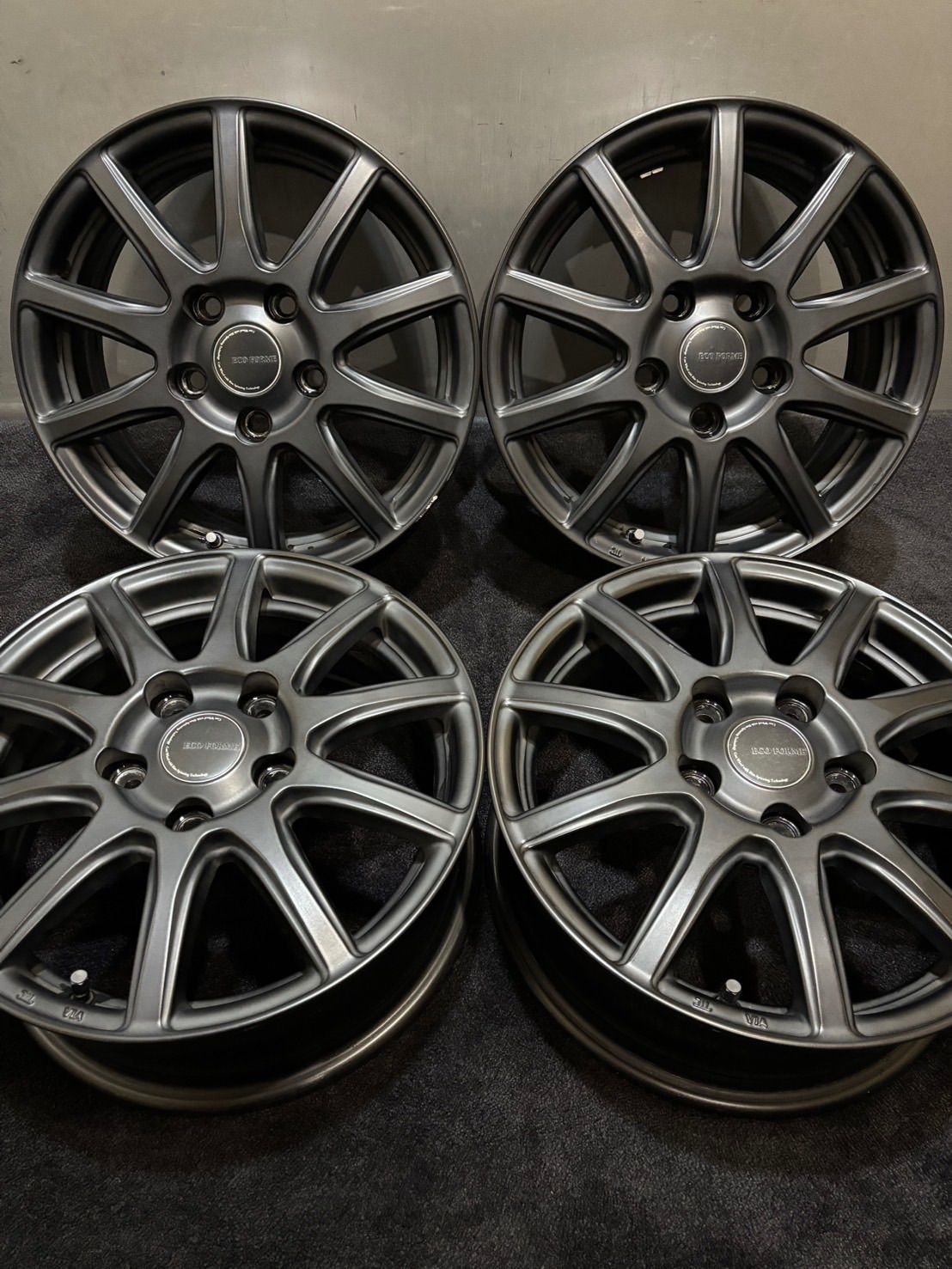 ECO FORME 15インチ 6 J 53 114 3 5 H アルミホイール 4本 フリード ノア ヴォクシー マットブラック 1 L 13