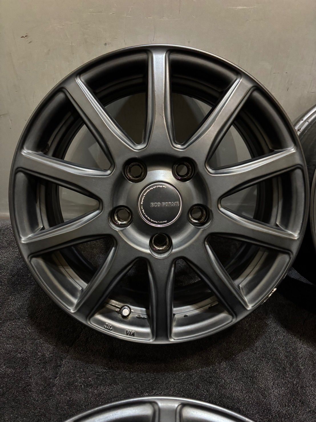 ECO FORME 15インチ 6 J 53 114 3 5 H アルミホイール 4本 フリード ノア ヴォクシー マットブラック 1 L 13