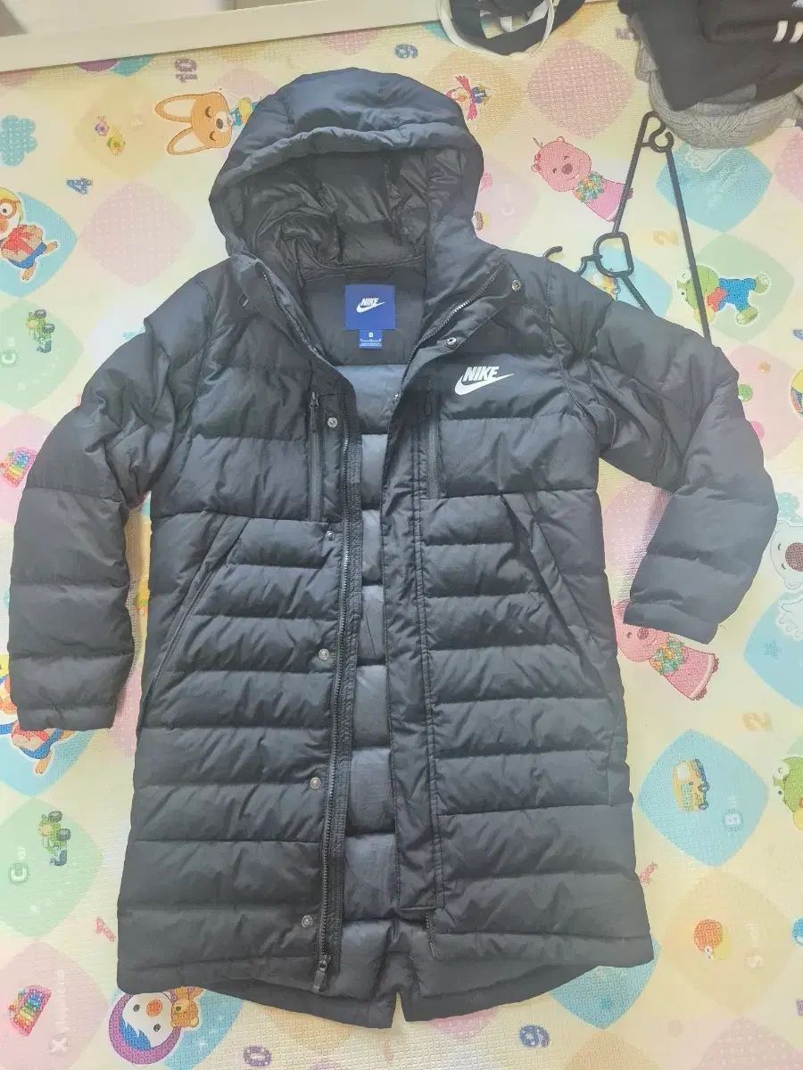 ナイキ ブラック ロング丈 ダウンジャケット フード ダウン アウター