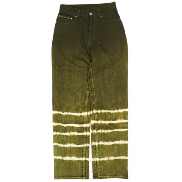FUMIKA＿UCHIDA フミカウチダ TIE DYE PANTS タイダイストレートデニムパンツ FU L DM 001 K 34 Brown ジーンズ ジッパーフライ ボトムス g 24352