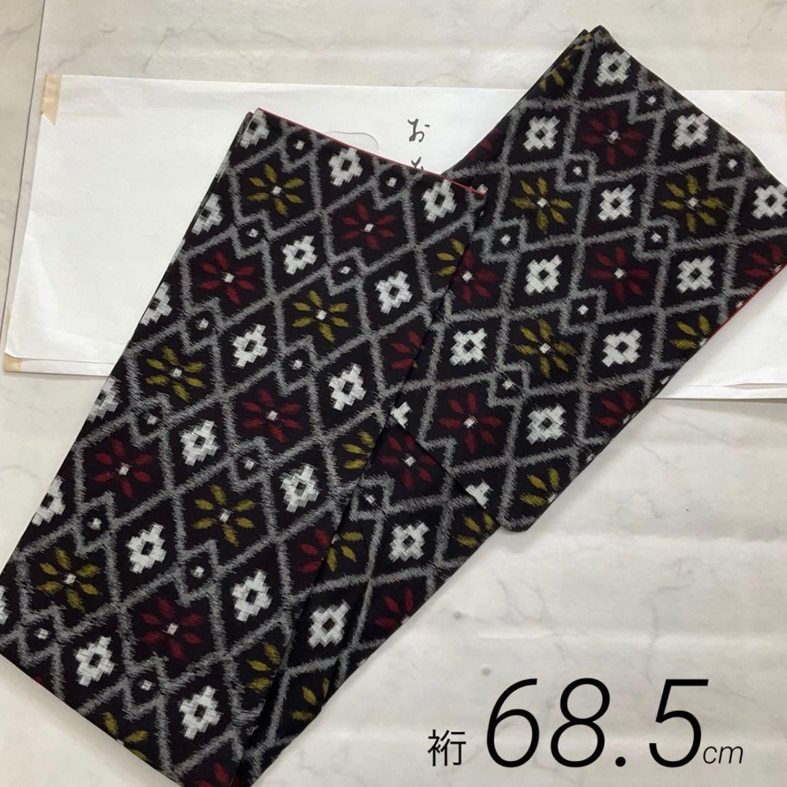 kimomo one kimonoarisa 本場久留米絣 手織り木綿 袷 広衿 裄長 裄68 5肩丈159 久留米絣弓浜絣伊予絣綿薩摩琉球絣着物帯小紋普段着名古屋帯洒落袋帯半幅帯