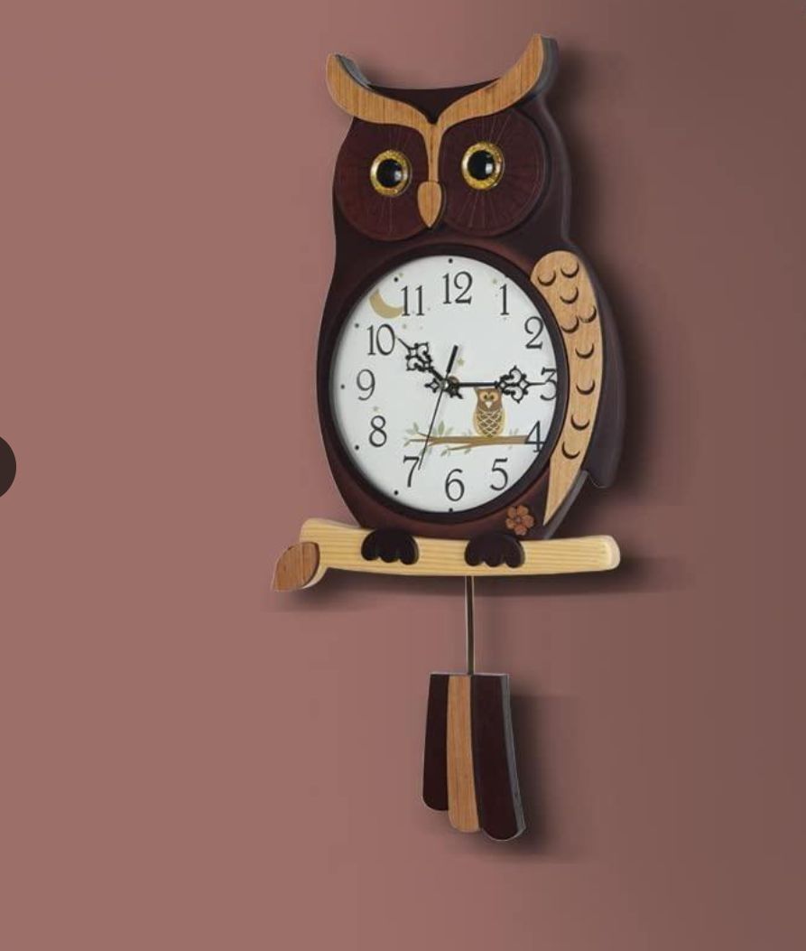 大好評☆振り子時計 木製 ふくろう 壁掛け時計 3D フクロウ 可愛い 大好評☆振り子時計 木製 ふくろう 壁掛け時計 3D フクロウ 可愛い