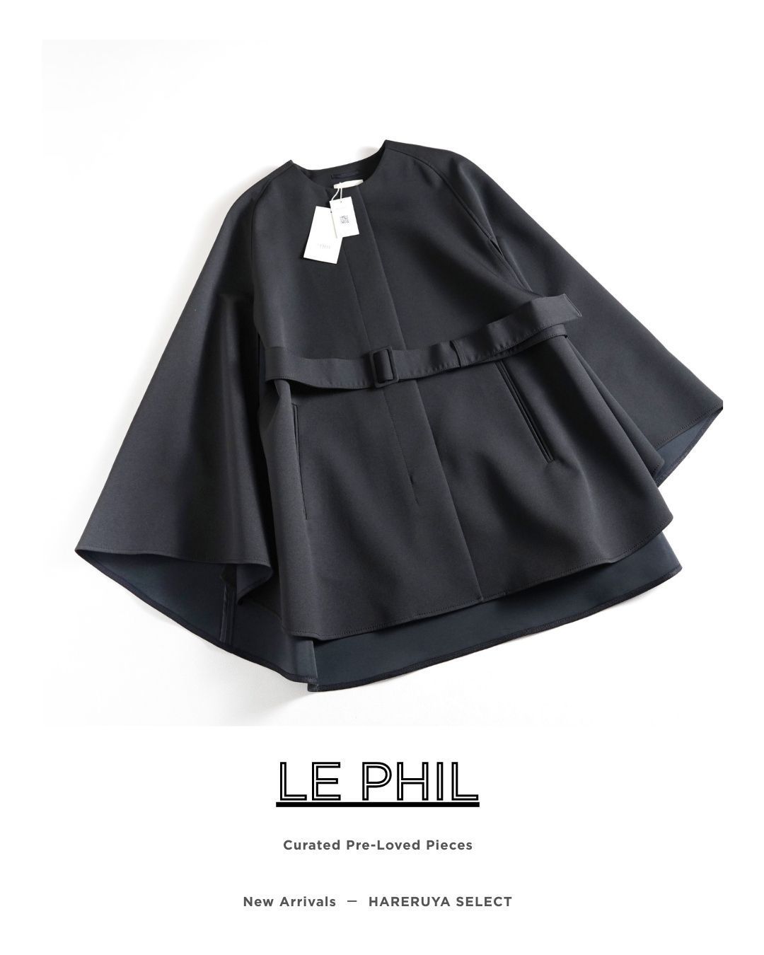 877t*新品 LE PHIL ルフィル マトラッセトリプルクロス ケープ