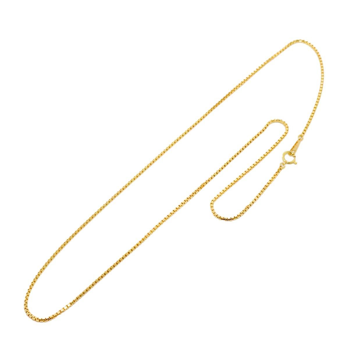 K 18 YG ベネチアン ネックレス 50 cm イエローゴールド 750 Necklace