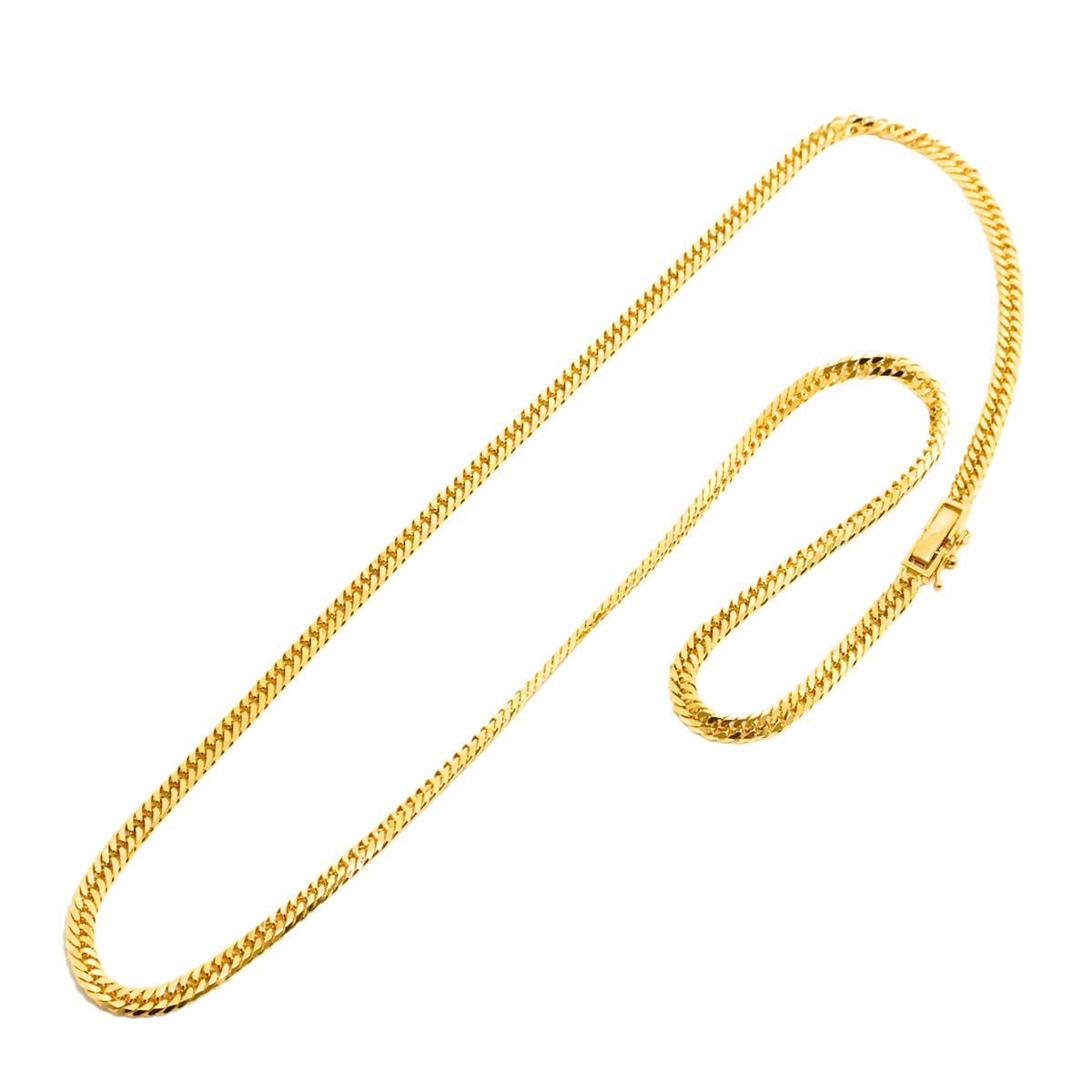K 18 喜平 ネックレス 50 cm 6面ダブル 20.1 g 幅3.7 mm イエローゴールド 750 キヘイ kihei necklace
