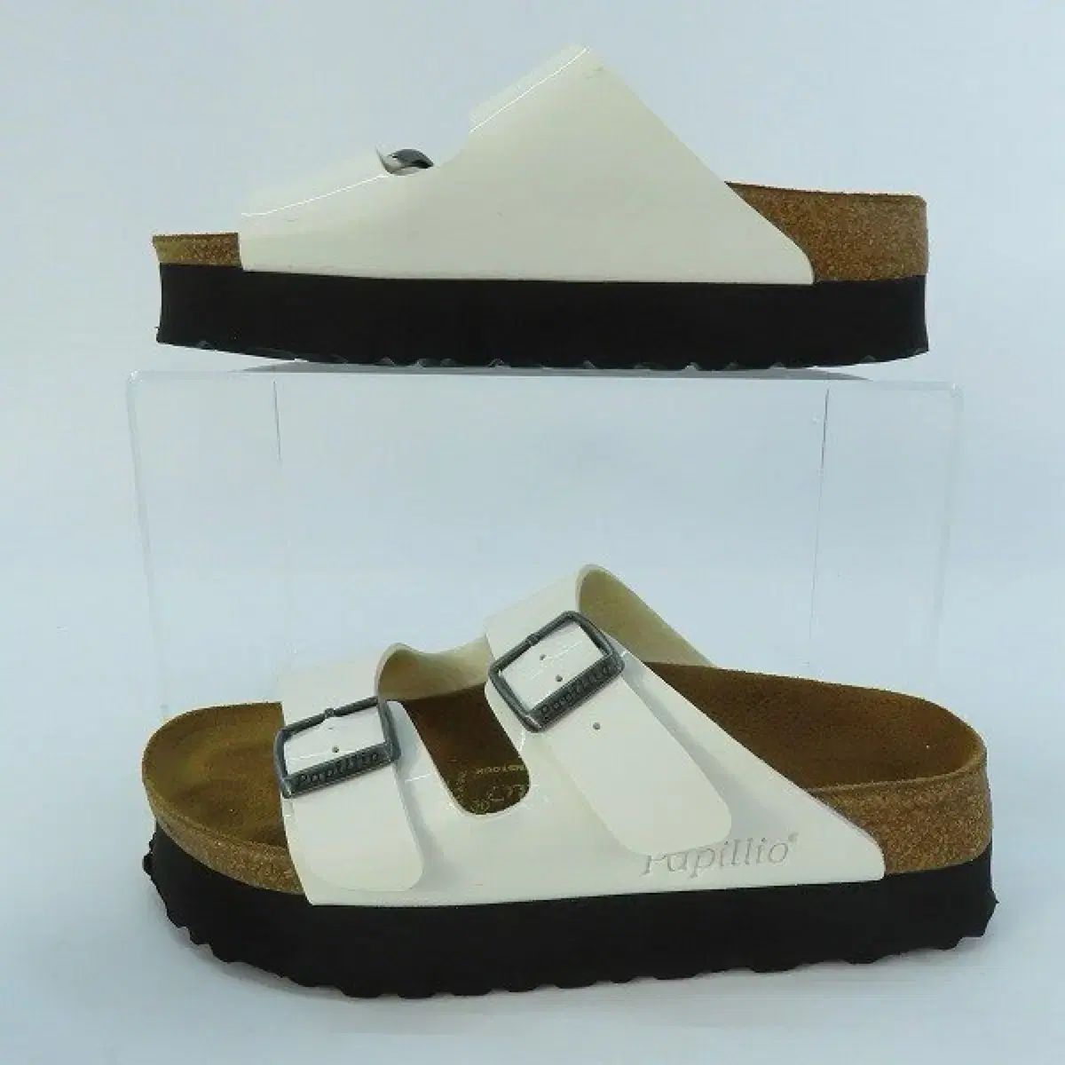 ビルケンシュトック Papillio アリゾナ エナメル 白 230