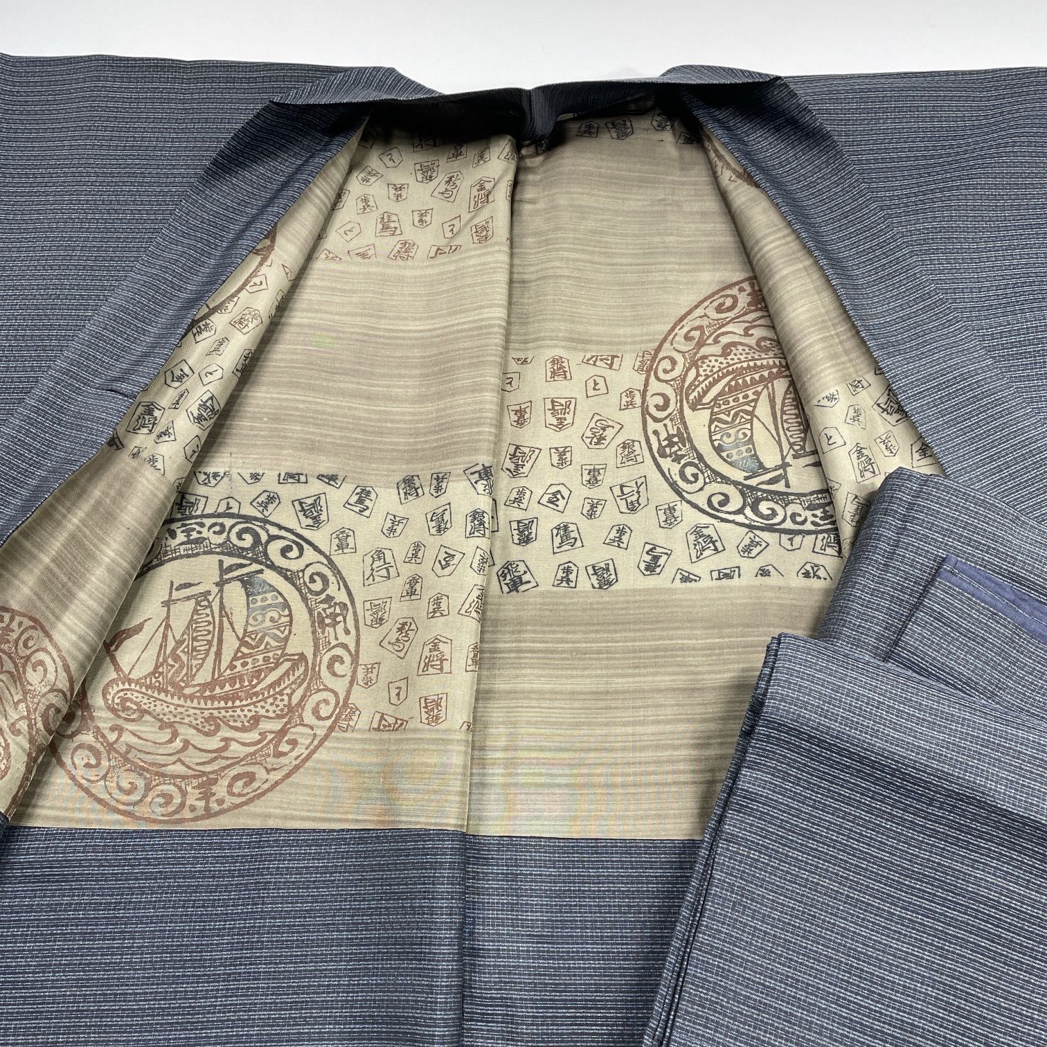 男物アンサンブル 大島紬 4枚 正絹 着物まとめ売り 同梱購入歓迎