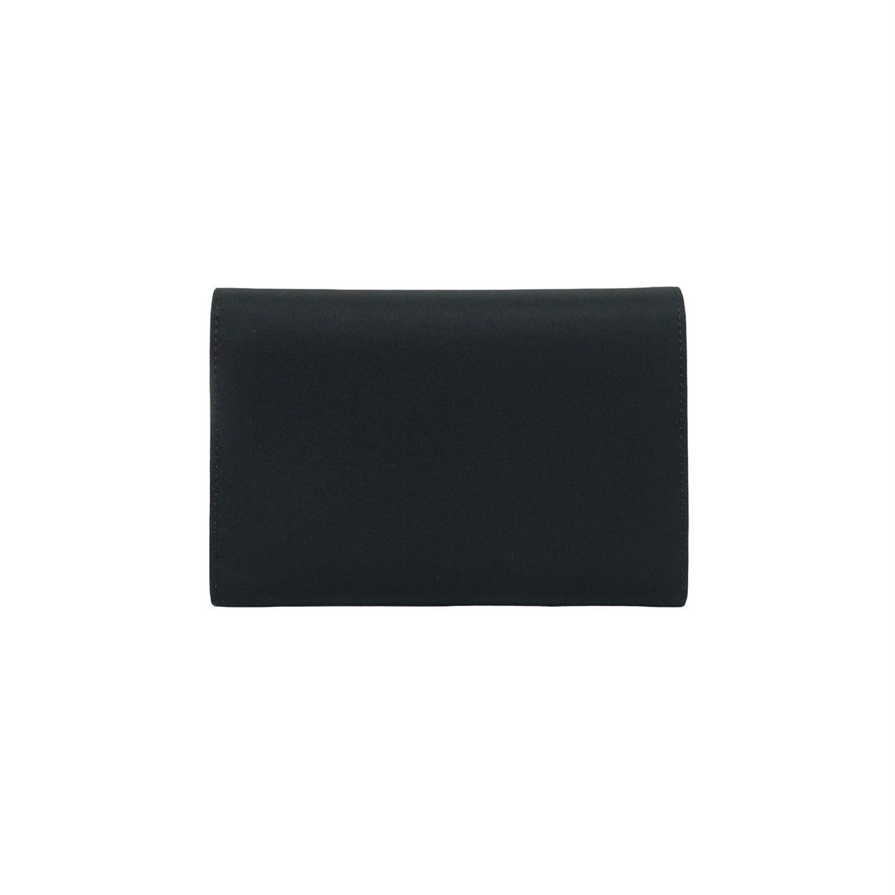 き PRADA プラダ 三角ロゴ 金具 ナイロン サフィアーノレザー 本革 三つ折り財布 ミニ ウォレット ブラック 72066